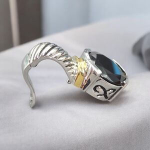 Pendant Black Onyx Silver/Gold Tone